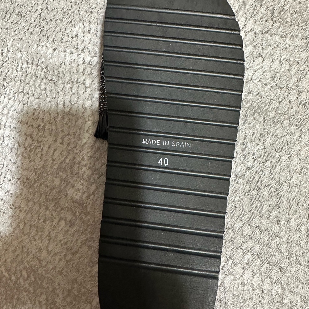 Seven7 Black and Gray Fringe Sandals - Picture 3 of 3
